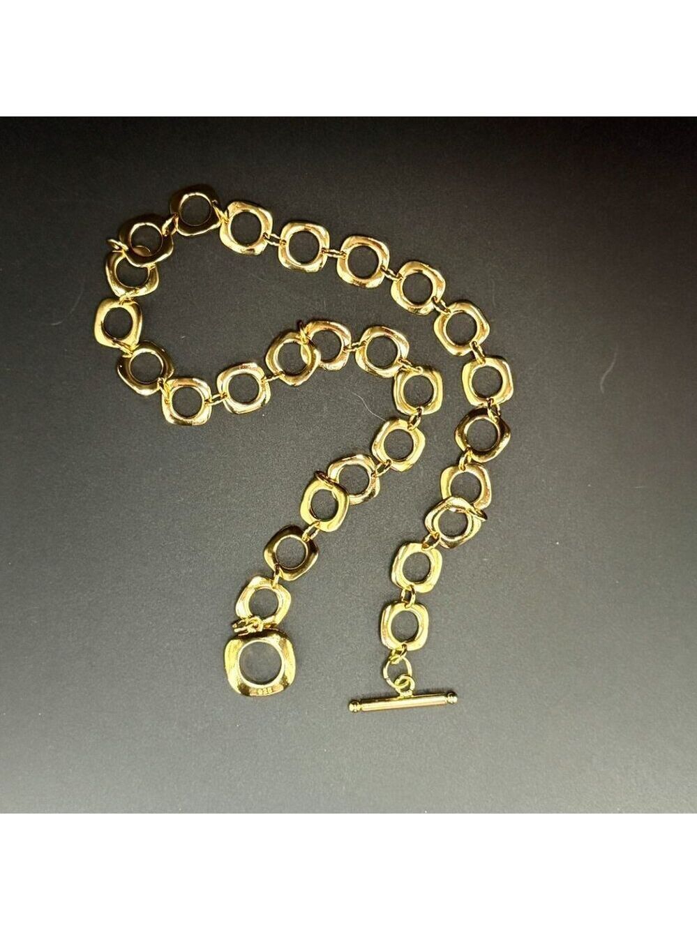 New with Tags Boutique Gold Tone Oval Link Necklace – 16-17 Inches - Picture 6 of 7